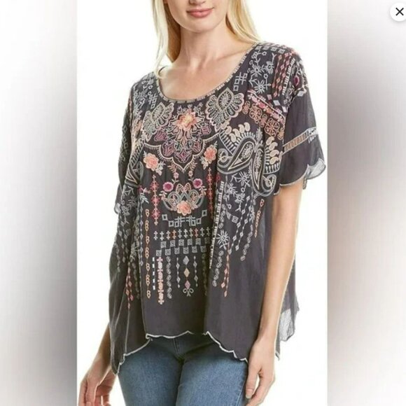 Johnny Was Vanna Embroidered Blouse - Picture 12 of 12